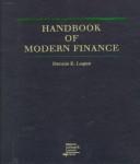 Cover of: Handbook of modern finance