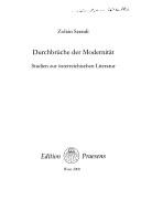 Cover of: Durchbrüche der Modernität by Zoltán Szendi