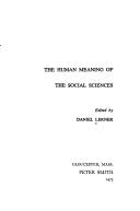 Cover of: Human Meaning of the Social Sciences (Meridian Books)