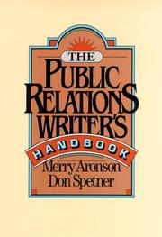 The public relations writer's handbook by Merry Aronson