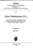 Cover of: Codex Vindobonensis 2721: frühmittelhochdeutsche Sammelhandschrift der Österreichischen Nationalbibliothek in Wien "Genesis"--"Physiologus"--"Exodus"