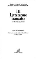 Cover of: Littérature française