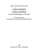 Cover of: Golo Mann: Leben und Werk; Chronik und Bibliographie (1929 - 2003)