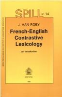 Cover of: French-English contrastive lexicology by Jacques van Roey