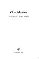 Cover of: Olive Schreiner by Ruth First