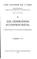 Cover of: Âge, générations et contrat social: l'état-providence face aux changements démographiques