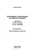 Germanistische Untersuchungen aus t urkischer Perspektive. Festschrift f ur Prof. Dr. Vural  Ulk u zum 65. Geburtstag by Vural Ülkü