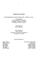 Cover of: Planning for planning: relationships between universities and governments : guidelines to process : a study prepared for the Association of Universities and Colleges of Canada by its Advisory Committee on University Planning