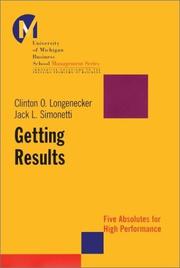 Cover of: Getting Results: Five Absolutes for High Performance, 6 x 9