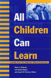 Cover of: All Children Can Learn by 