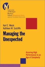 Cover of: Managing the Unexpected by Karl E. Weick, Kathleen M. Sutcliffe