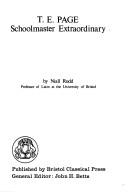 T. E. Page : schoolmaster extraordinary by Niall Rudd