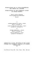 Cover of: A. Affaire Ciricosta et Viola c. Italie : arrêt du 4 décembre 1995.: B. Affaire Terranova c. Italie : arrêt du 4 décembre 1995 = A. Case of Ciricosta and Viola : judgment of 4 December 1995.  B. Case of Terranova v. Italy : judgment of 4 December 1995.