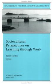 Cover of: New Directions for Adult and Continuing Education No.92, Winter 2001 Sociocultural Perspective on Learning through Work