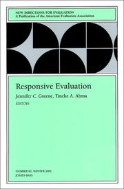 Cover of: Responsive Evaluation: New Directions for Evaluation (J-B PE Single Issue (Program) Evaluation)