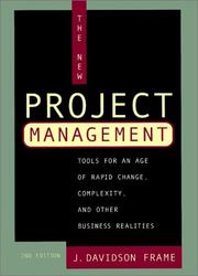 Cover of: The New Project Management by J. Davidson Frame