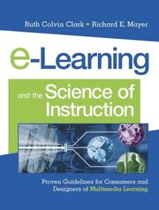 Cover of: e-Learning and the Science of Instruction by Ruth Clark, Richard E. Mayer