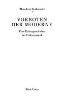 Cover of: Vorboten der Moderne: eine Kulturgeschichte der Frühromantik