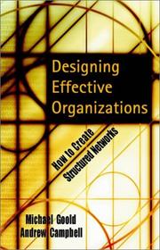 Cover of: Designing Effective Organizations | Michael Goold