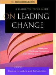 Cover of: On Leading Change by Frances Hesselbein, Rob Johnston, The Drucker Foundation