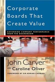 Cover of Corporate boards that create value