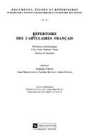 Cover of: Répertoire des cartulaires français by publié par Isabelle Vérité ... [et al.] ; avec la collaboration d'Olivier Guyotjeannin ... [et al.].