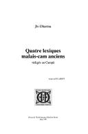 Cover of: Quatre lexiques malais-cam anciens rédigés au Campā by Po Dharma.