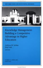 Cover of: Knowledge Management: Building a Competitive Advantage in Higher Education | 