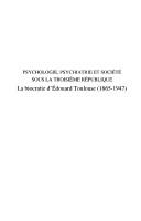 Psychologie, psychiatrie et société sous la troisième République by Michel Huteau