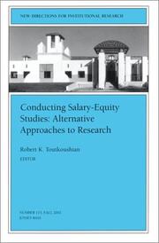 Cover of: Conducting Salary-Equity Studies: Alternative Approaches to Research: New Directions for Institutional Research (J-B IR Single Issue Institutional Research)