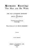 Cover of: Hermann Goering: the man and his work by Erich Gritzbach, Erich Gritzbach