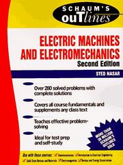Cover of: Schaum's outline of theory and problems of electric machines and electromechanics by S. A. Nasar