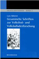 Cover of Gesammelte Schriften zur Volkslied- und Volksballadenforschung