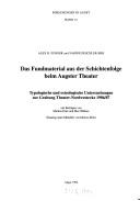 Cover of: Fundmaterial aus der Schichtenfolge beim Augster Theater: typologische und osteologische Untersuchungen zur Grabung Theater-Nordwestecke 1986/87