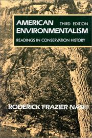 Cover of: American environmentalism: readings in conservation history