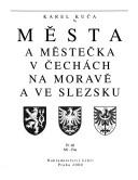 Cover of: Města a městečka v Čechách na Moravě a ve Slezsku