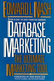 Cover of: Database marketing | Edward L. Nash