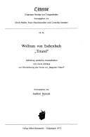Cover of: Wolfram von Eschenbach "Titurel" by Wolfram von Eschenbach