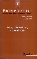 Cover of: Dire, démonter, convaincre