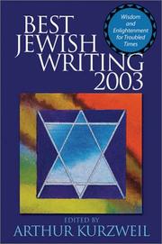 Cover of: Best Jewish Writing 2003 (Best Jewish Writing) | Arthur Kurzweil