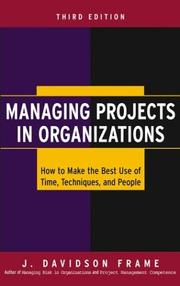 Cover of: Managing Projects in Organizations by J. Davidson Frame