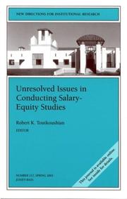 Cover of: Unresolved Issues in Salary-Equity Studies: New Directions for Institutional Research (J-B IR Single Issue Institutional Research)