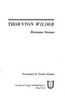 Cover of: Thornton Wilder. by Hermann Stresau, Herman Stresau