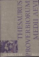 Cover of: Thesaurus proverbiorum Medii Aevi by Samuel Singer, Werner Ziltener, Begrundet Von Samuel Singer, Herausgegeben Vom Kuratorium Singer