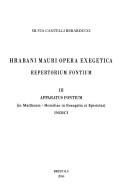 Cover of: Hrabani Mauri opera exegetica: repertorium fontium