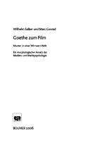 Cover of: Goethe zum Film by Wilhelm Salber