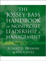 Cover of: The Jossey-Bass Handbook of Nonprofit Leadership and Management