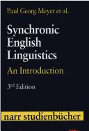 Cover of: Synchronic English linguistics by Paul Georg Meyer