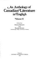 Cover of: An Anthology of Canadian literature in English