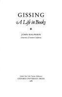 Cover of: Gissing: life in books